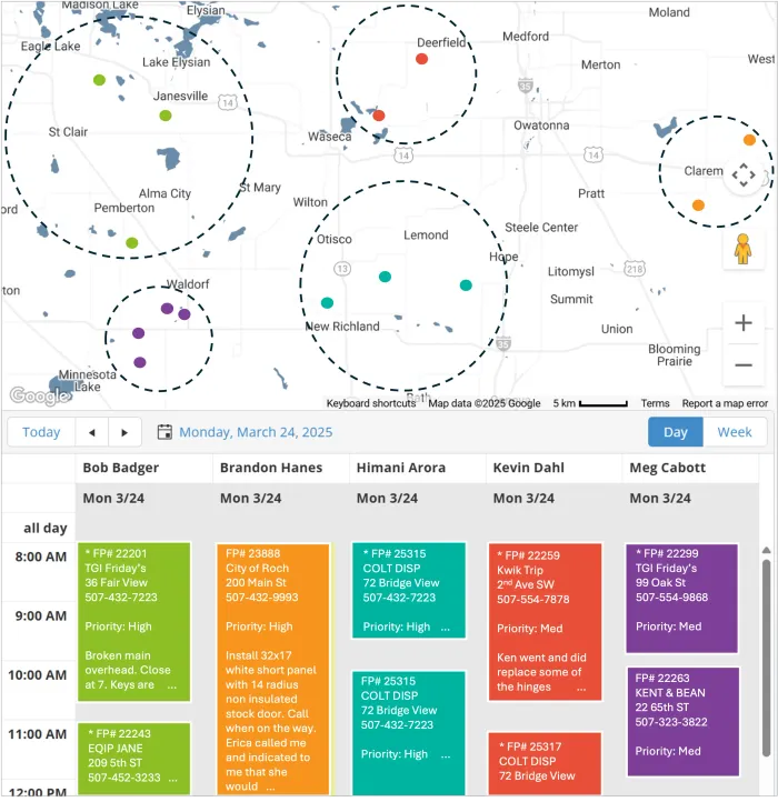 Field Promax Dashboard - Job scheduling and dispatch overview