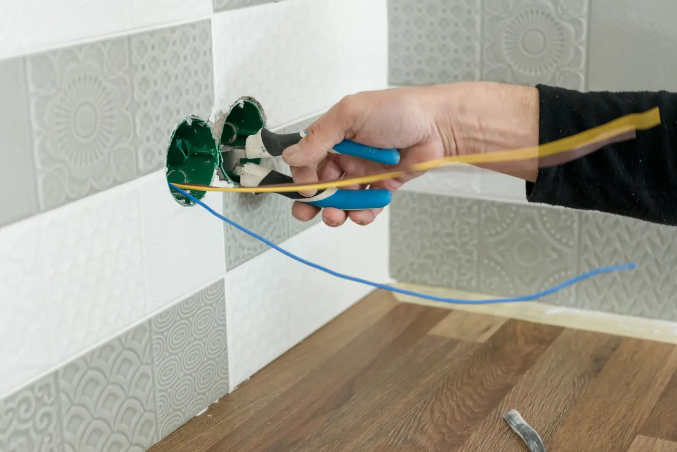 Electrical wiring work in progress