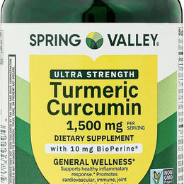 Cúrcuma con Pimienta (Turmeroc) 1500mg 90cáps Spring Valley
