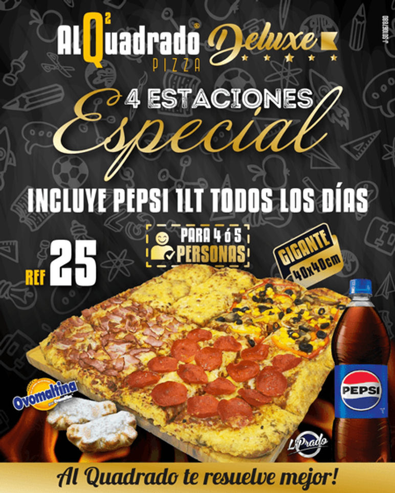 4 Estaciones Deluxe + Pepsi 1L + 2 Calzoncitos