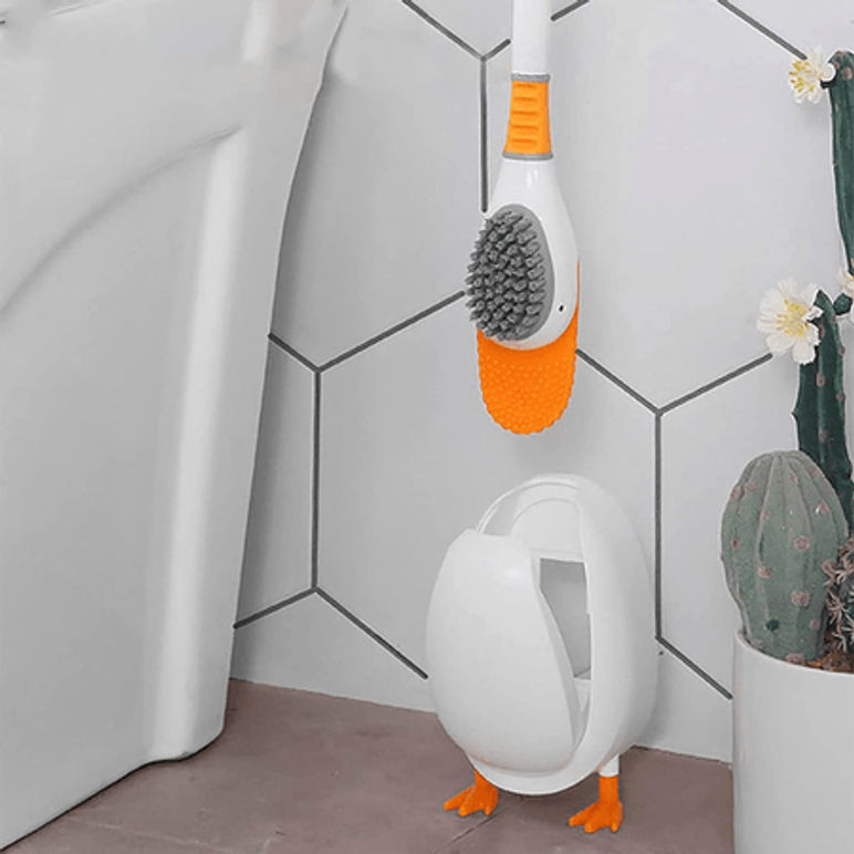 Cepillo De Inodoro Con Forma De Pato (base Incluida)