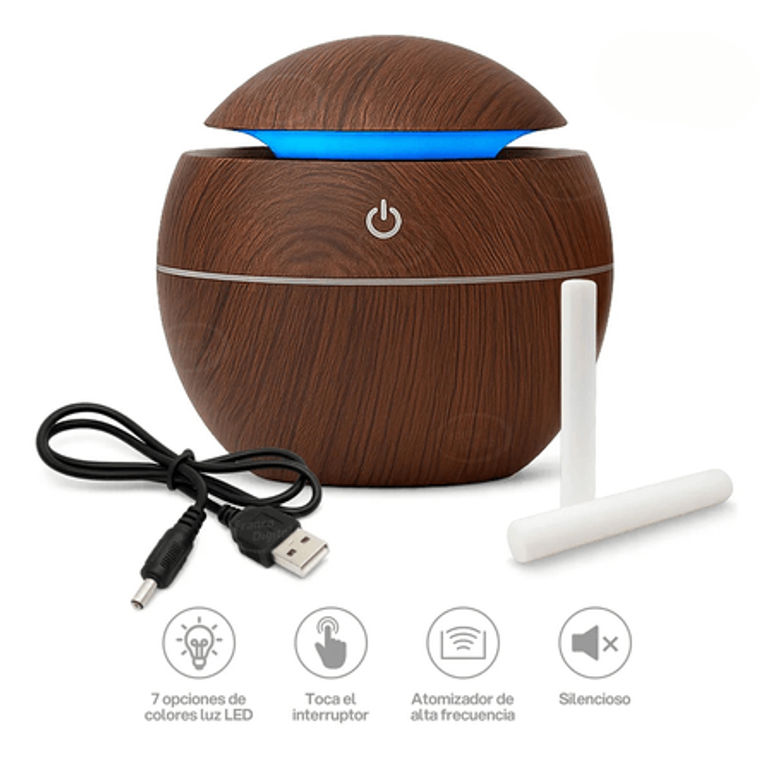 Humidificador Redondo con Luces (200ml)