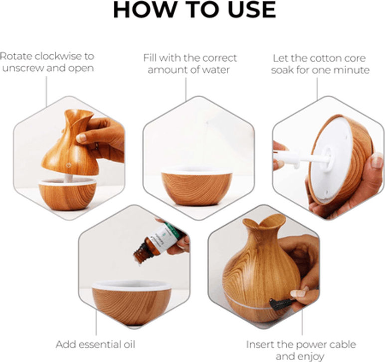 Humidificador en forma de Gota con Luces (200ml)