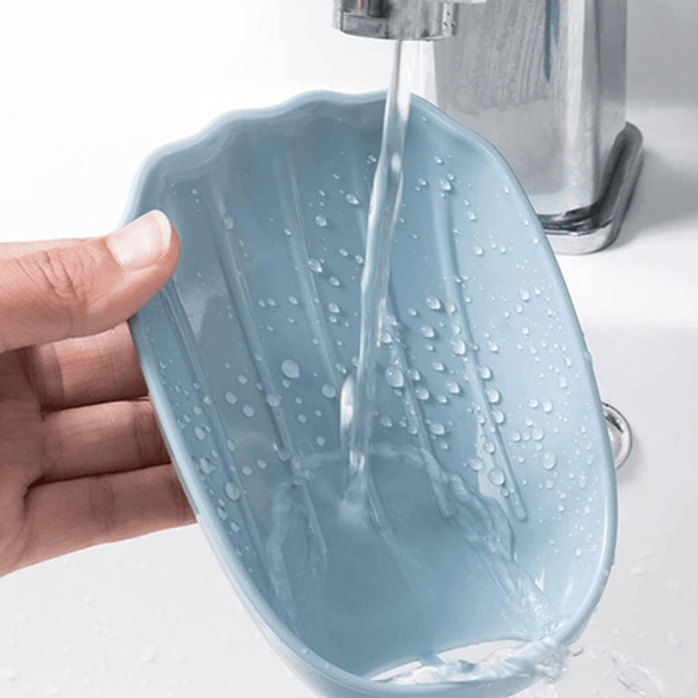 Jabonera Inclinada Con Adhesivo o Pie (drena el agua)