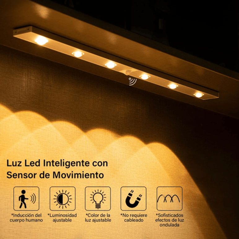 Lampara Led Con Sensor De Movimiento Recargable (60cm)