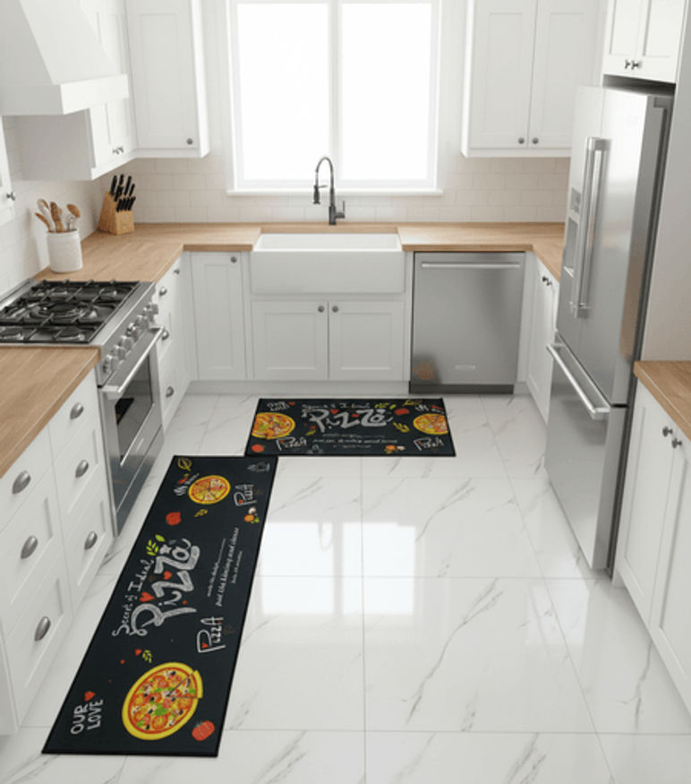 Pack 2 Alfombras De Cocina Absorbentes
