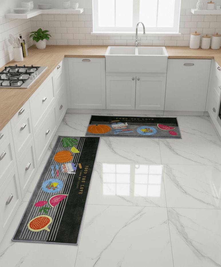 Pack 2 Alfombras De Cocina Absorbentes