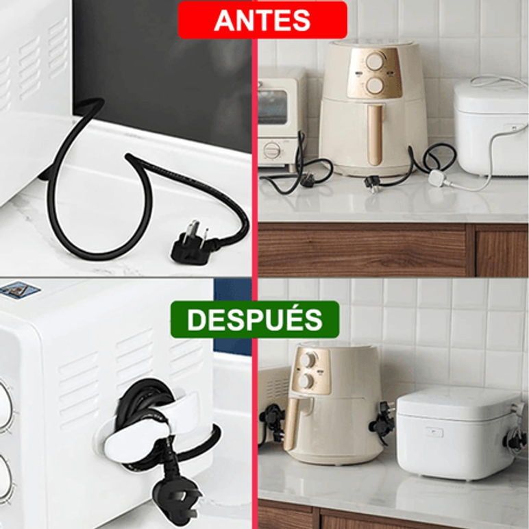 Pack de 2 Soportes Para Enrollar Cables*