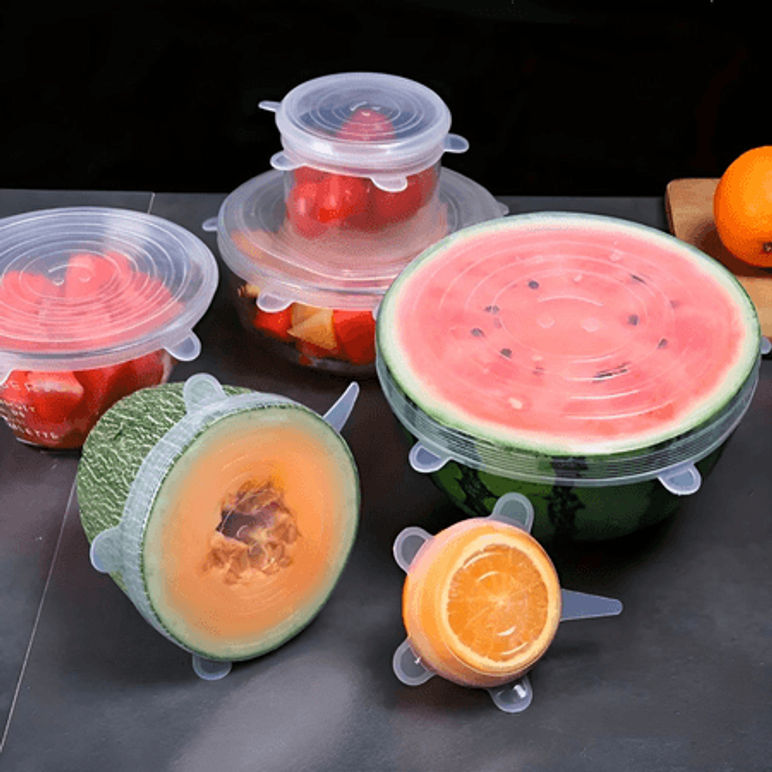 Pack de 6 Tapas De Silicone Anti Derrame*