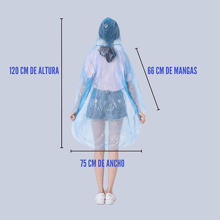 Poncho Impermeable Portátil Para Lluvia*