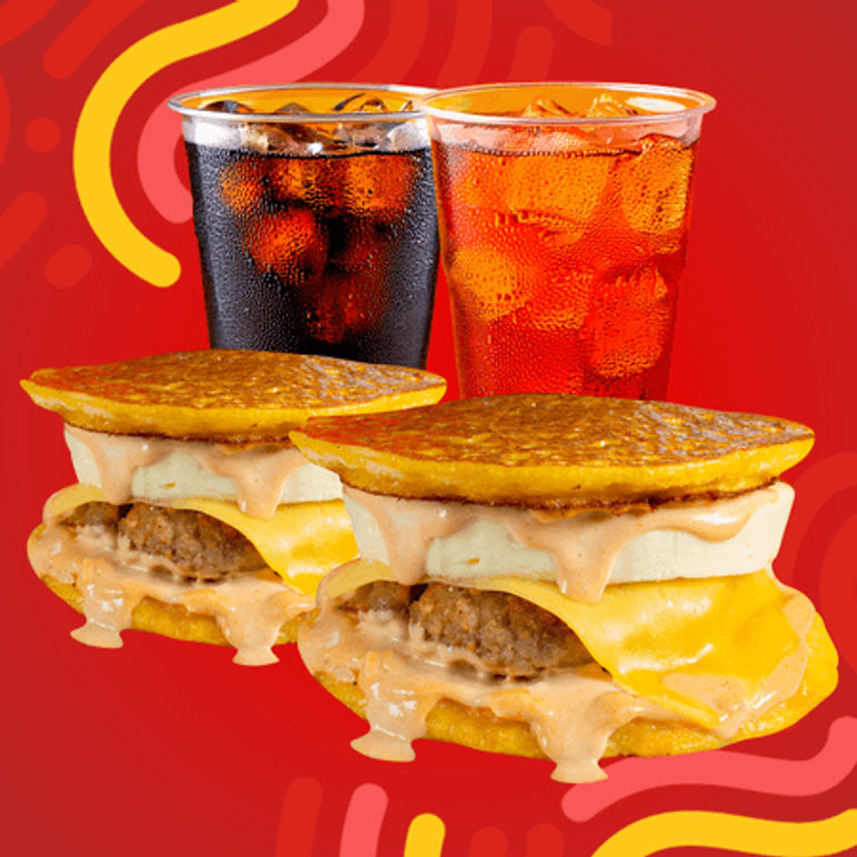 Promoción 2 CACHIBURGER + 2 REFRESCOS 