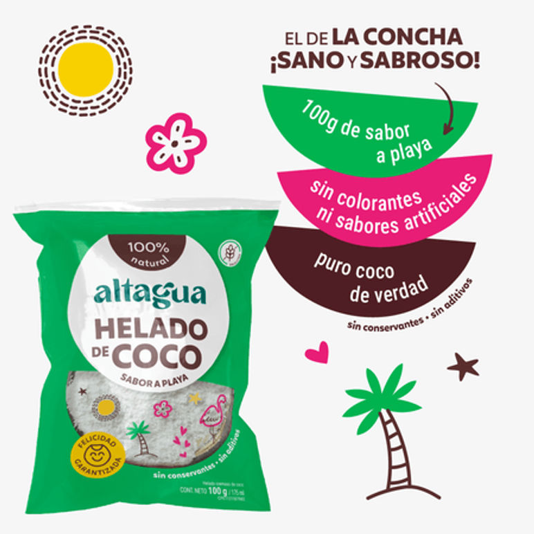 Helado de Coco 100g.