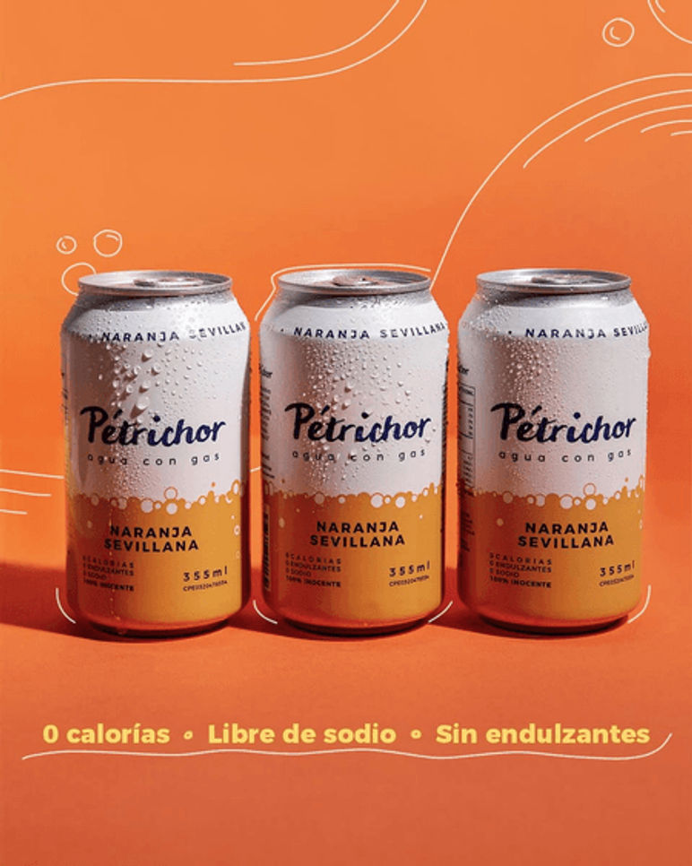 Agua con Gas Naranja Sevillana 355 ml – Petrichor