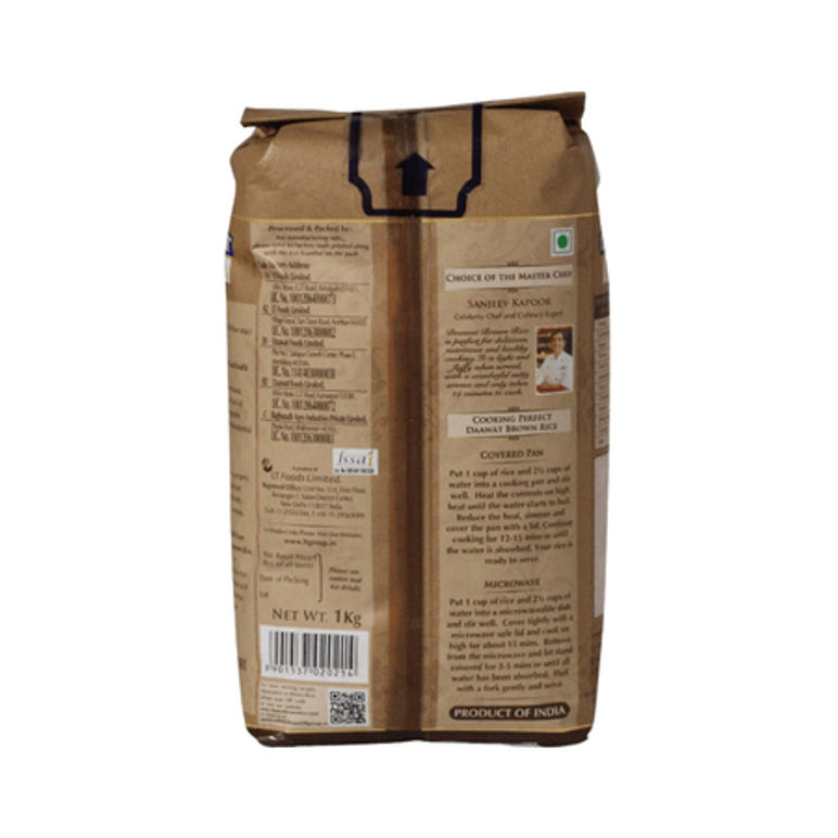 Arroz Basmati Brown 1kg - DAAWAT
