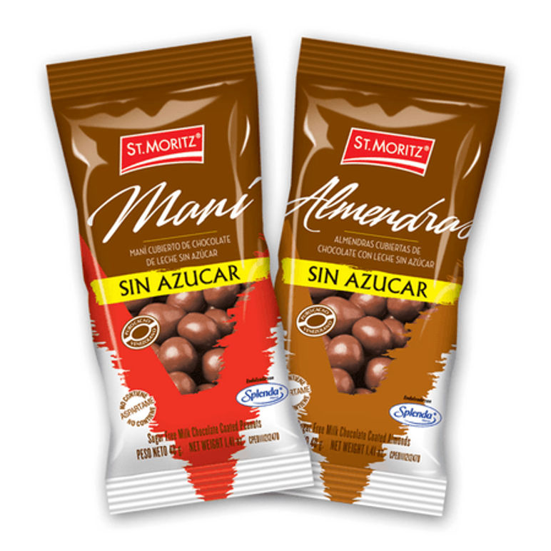Chocolate Grageado Sin Azúcar 40 g – St. Moritz