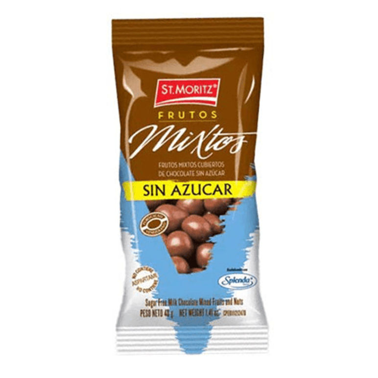 Chocolate Sin Azúcar Frutos Mixtos 40g - St. Moritz