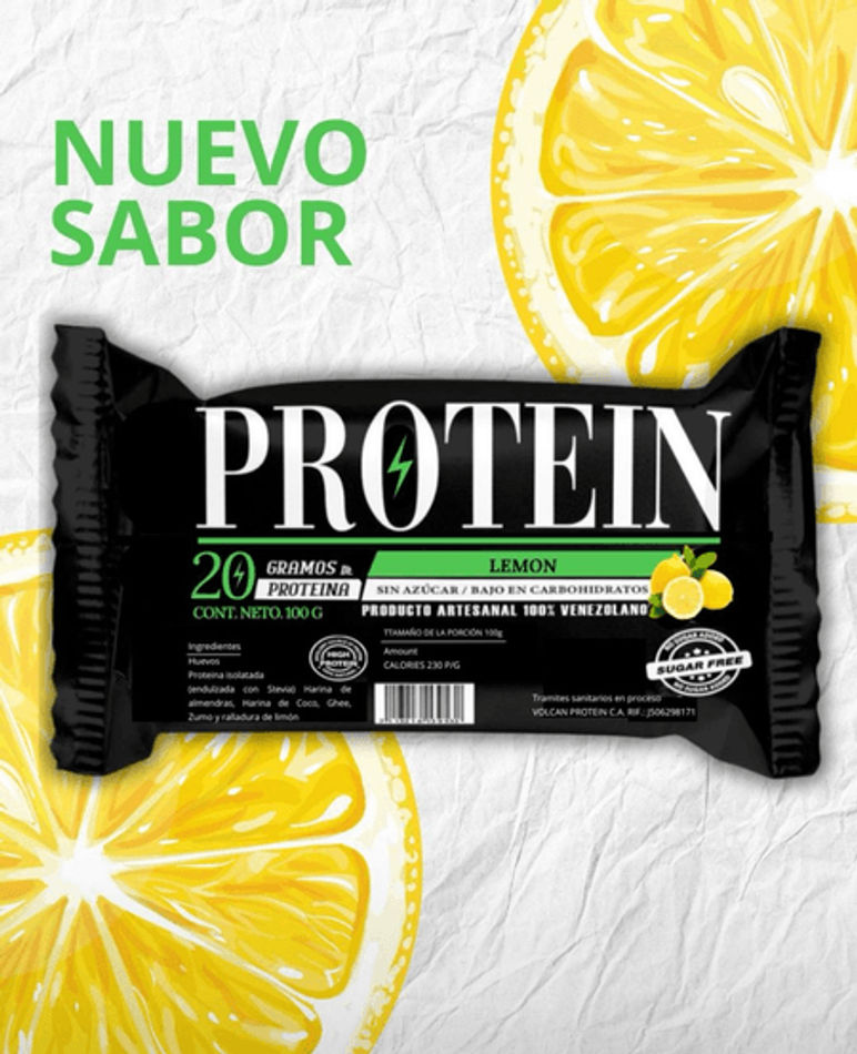 Galleta Proteica Limón 100 g – Volcán Protein