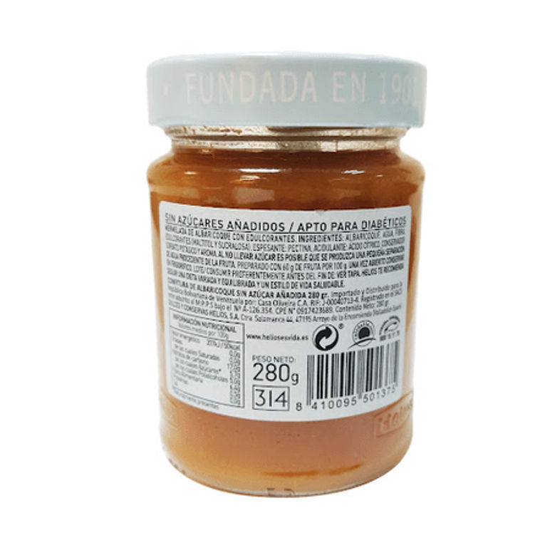 Mermelada Albaricoque Diet 280 g – Helios