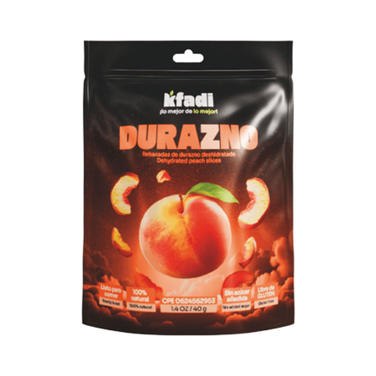 Rebanadas de Durazno Deshidratado 40gr - KFADI