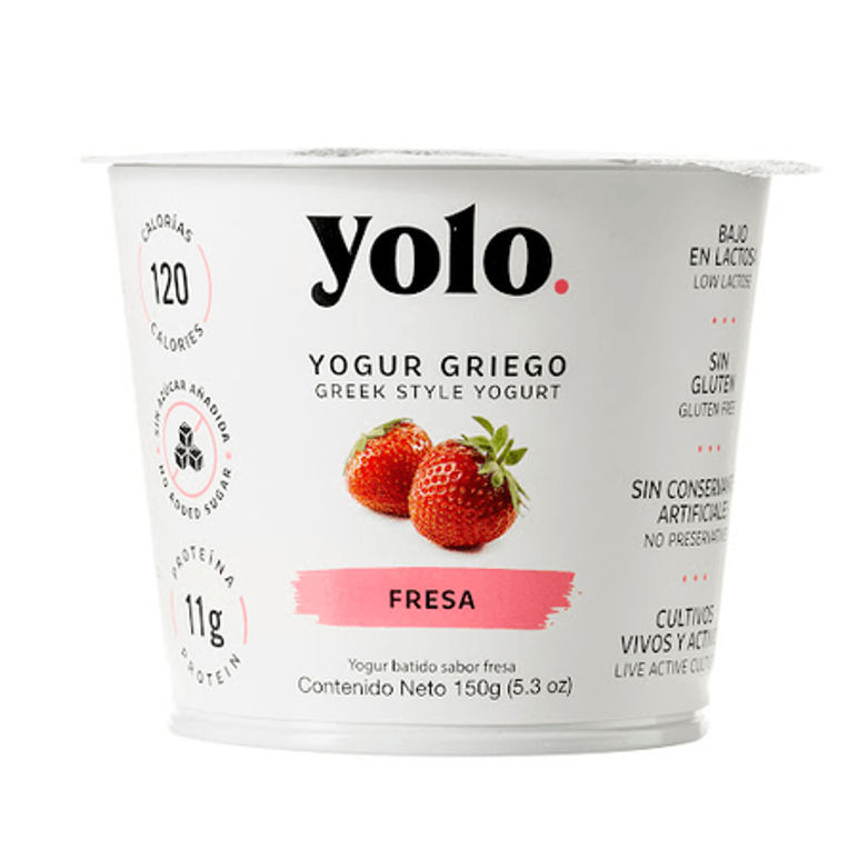 Yogurt Griego Fresa 150Gr - YOLO