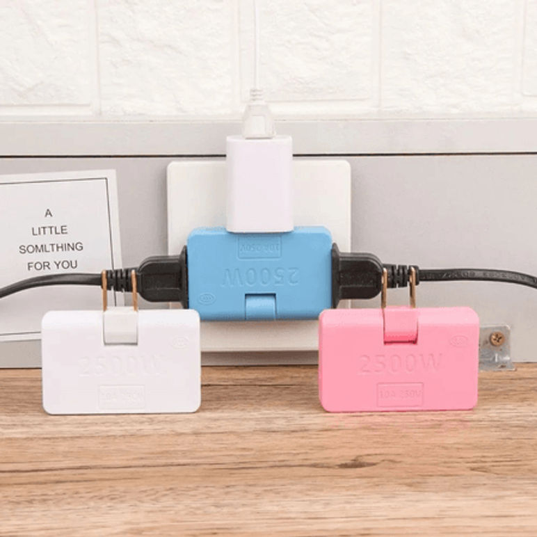 Extensor De Enchufe Giratorio De 3 Puertos*