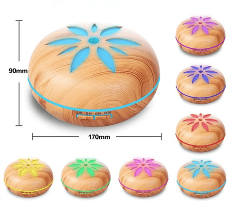 Humidificador Lámpara Flor (Filtro Digital y Control)