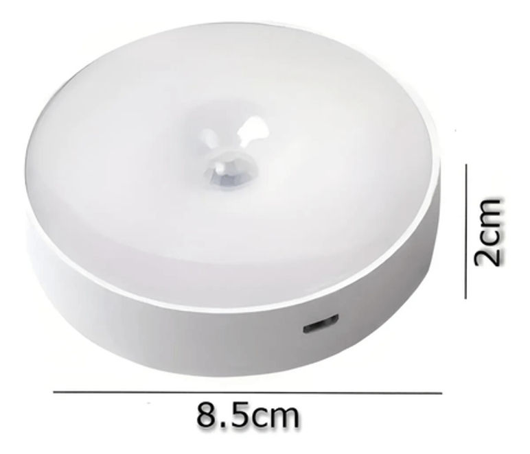 Lámpara LED Con Sensor De Movimiento Redondo (Recargable)*