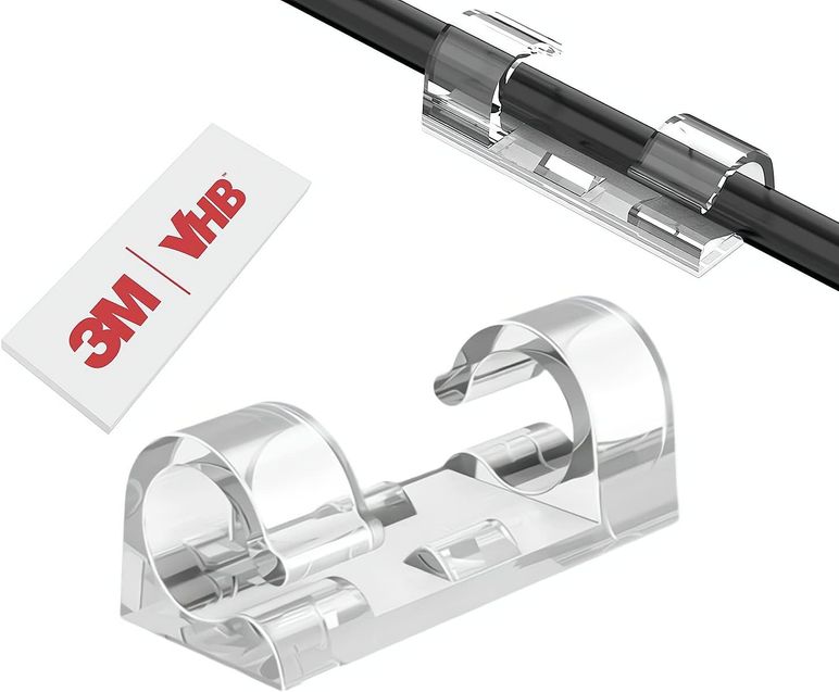 Pack De 6 Organizadores De Cables con Adhesivo Sin tachuela