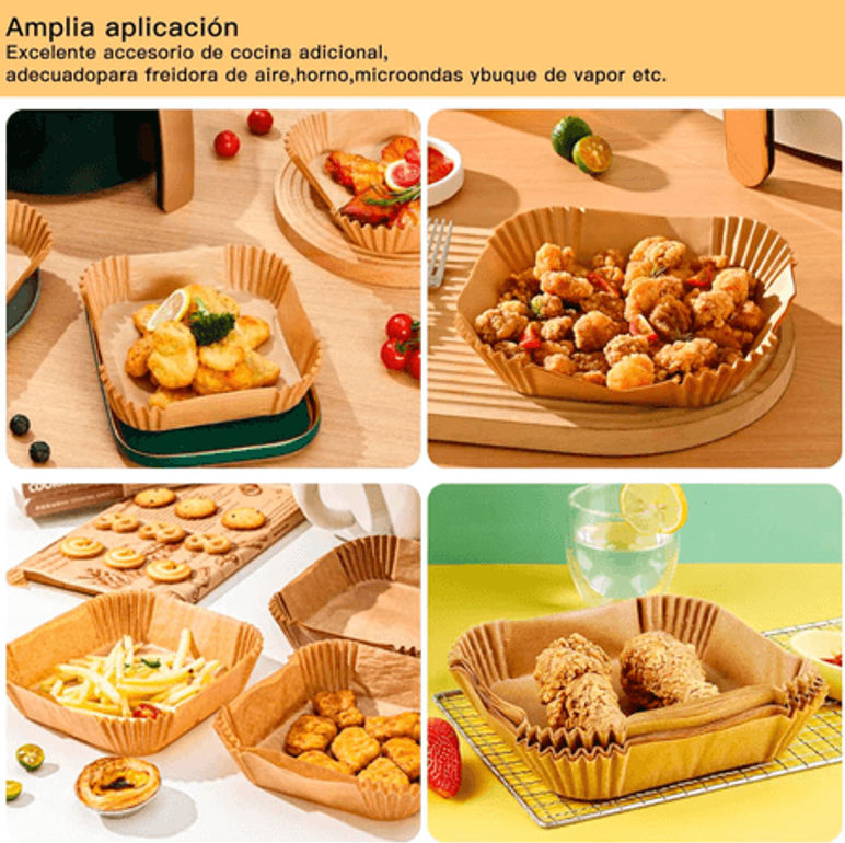 Pack de 50 Moldes Desechables Para AirFryer Peq
