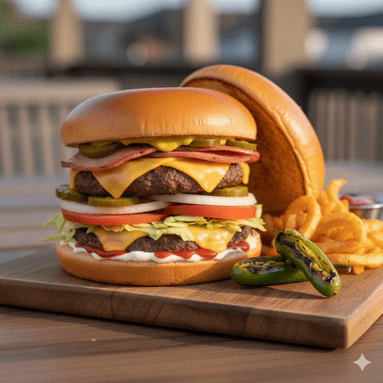 Hamburguesa Doble Sencilla