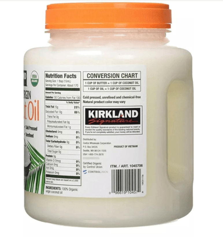 Aceite de Coco Orgánico Líquido 2.48 Lts Kirkland