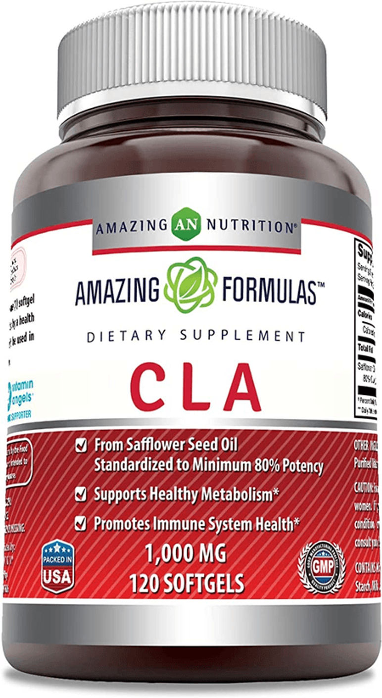 CLA 1000 mg 120 cápsulas blandas Amazing Nutrition