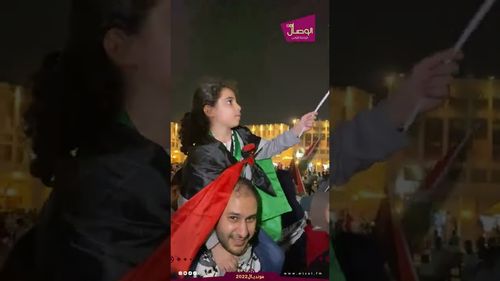 ' أجمل شعور..أنك  تشوف العلم الفلسطيني  في كل مكان في ‫#قطر2022‬