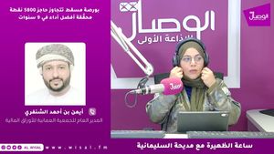 أيمن الشنفري | ارتفاع مؤشر البورصة الأسبوع الماضي بأكثر من 224 نقطة وهو الأفضل منذ 9 سنوات