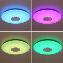 Plafoniera LED SMART 30W cu Boxa Bluetooth, RGB + CCT, Control Telecomanda