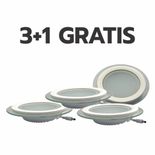 Spot Led Rotund Rama Transparenta, 12W, 6500K, 600Lm, 3+1GRATIS 
