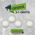 Spot LED Rotund, Doua Culori, 24+12W, 3000K-6500K, Trei Functii, 3+1GRATIS