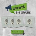 Priza Simpla cu Rama din Sticla, 3+1GRATIS