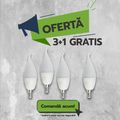 Bec Led Lumanare Flama E14, model C35, 7W= 60W, lumina calda, 3+1GRATIS