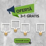 Bec LED Neon Patrat 4W/2200K/360lm, 3+1GRATIS 