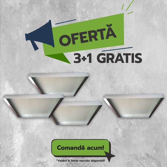 3+1GRATIS Kit Montare Panou Aplicat 600x600mm