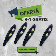 Corp Stradal Led , 100W=500W (2X50W), 12000Lm, 3+1 GRATIS
