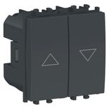 Intrerupator jaluzele Schneider Easy Styl, 2M, negru
