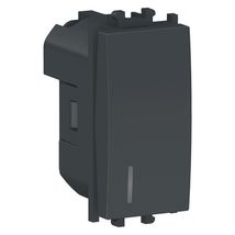 Intrerupator indicator luminos Schneider Easy Styl, 1M, negru