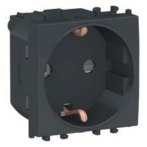Priza 2P+E obturatoare Schneider Easy Styl, 2M, negru