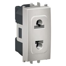 Priza 2P Schneider Easy Styl, 1M, argintiu