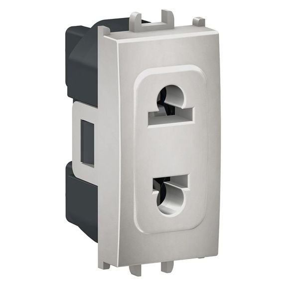 Priza 2P Schneider Easy Styl, 1M, argintiu