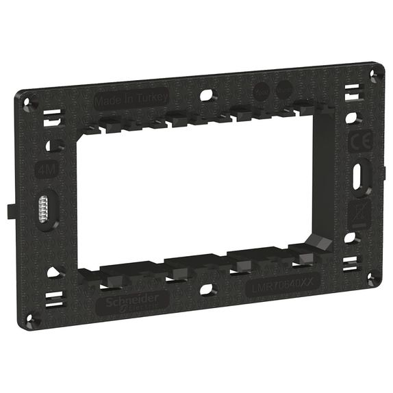 Suport fixare Schneider Easy Styl, 4 module, negru