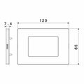 Rama ornament 3 module, Matcha lucios, Gewiss System Pura GWC25103TMT