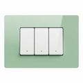 Rama ornament 3 module, Matcha lucios, Gewiss System Pura GWC25103TMT
